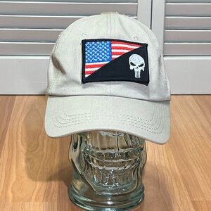 Condor tactical baseball hat in a light beige color with an adjustable strap